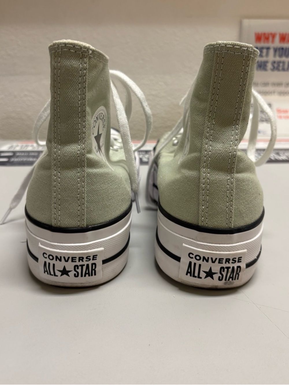 Brand New Converse Chuck Taylor High Top Sneakers in Pale Sage - Picture 4 of 4